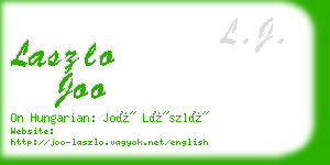 laszlo joo business card